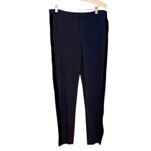Michael Kors Black Tuxedo Velvet Side Stripe Pant. 10
